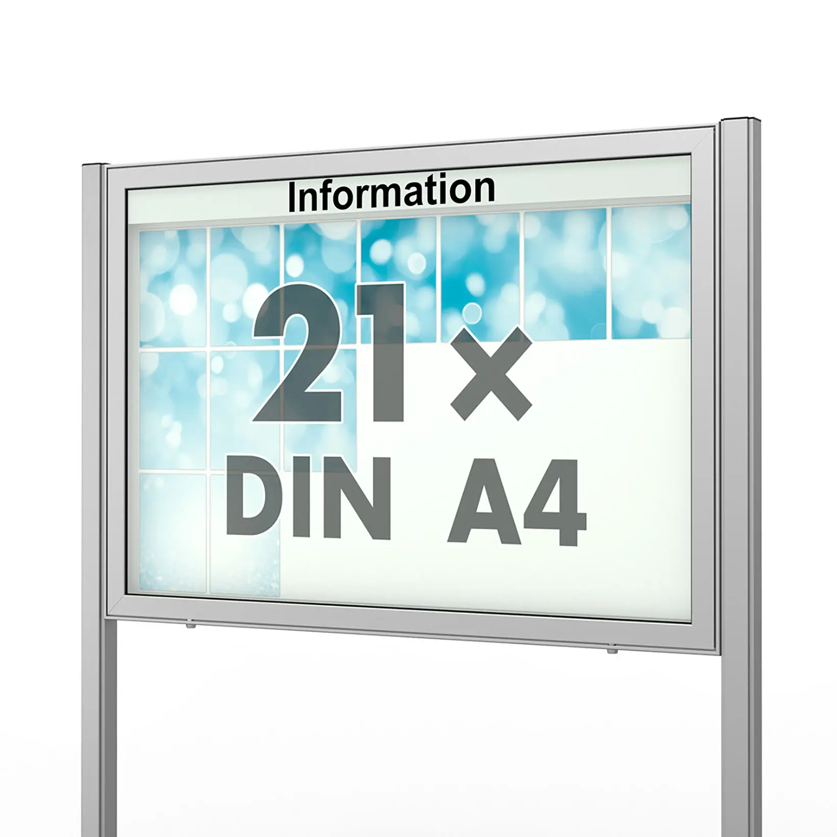 21 x DIN A4 Schaukasten Planus - mit Standbeinen